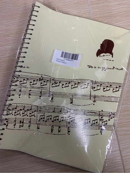 Rinastore Blank Sheet Music Composition Manuscript Staff Paper Art-Music-Notebook 50 Pages 26x19cm