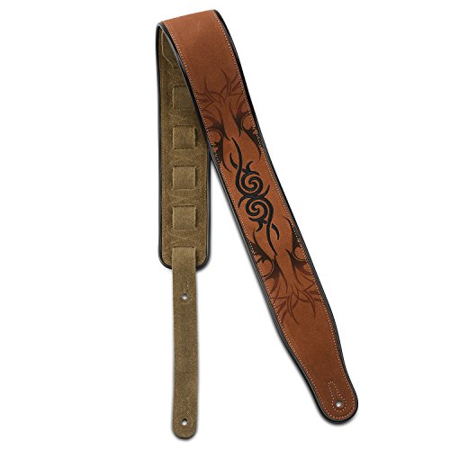 Guitar Strap Soft Suede Leather  2.75" Width Adjustable for Bass Electric & Acoustic Guitar