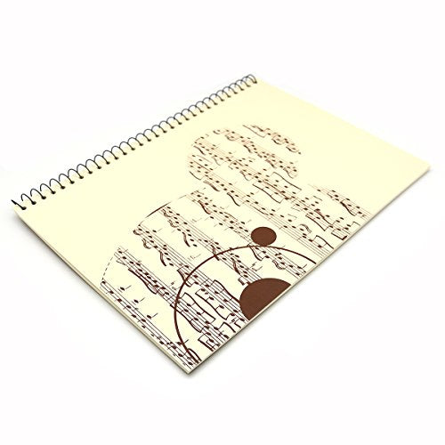 Rinastore Blank Sheet Music Composition Manuscript Staff Paper Art-Music-Notebook 50 Pages 26x19cm