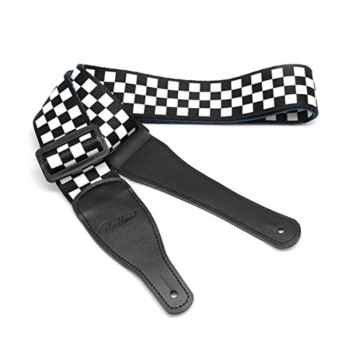Checkered Guitar Strap Suitable For Bass, Electric & Acoustic Guitars