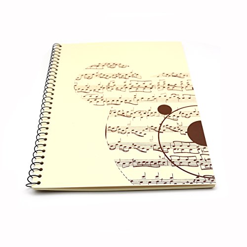 Rinastore Blank Sheet Music Composition Manuscript Staff Paper Art-Music-Notebook 50 Pages 26x19cm