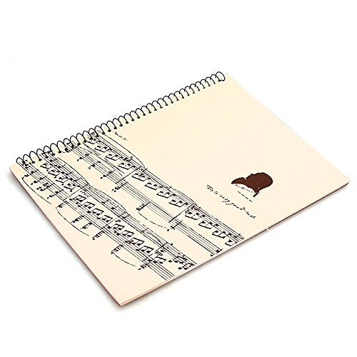 Rinastore Blank Sheet Music Composition Manuscript Staff Paper Art-Music-Notebook 50 Pages 26x19cm