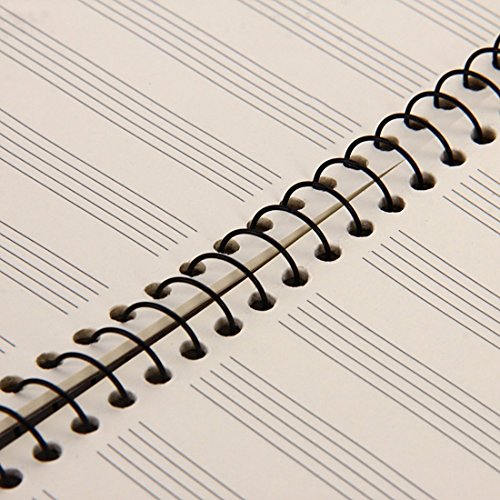 Rinastore Blank Sheet Music Composition Manuscript Staff Paper Art-Music-Notebook 50 Pages 26x19cm