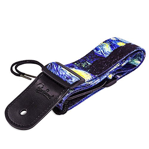 Van Gogh"Starry Night" Ukulele Strap for Soprano Concert Tenor & Baritone Ukulele (Uke-Starry Night)