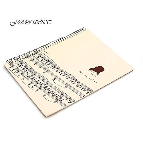 Rinastore Blank Sheet Music Composition Manuscript Staff Paper Art-Music-Notebook 50 Pages 26x19cm