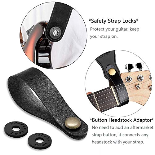 Guitar Strap, Unique"Azure Dragon"Includes Strap Button & 2 Strap Locks