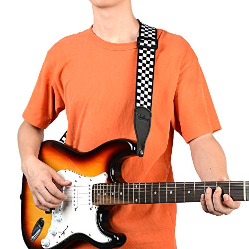 Checkered Guitar Strap Suitable For Bass, Electric & Acoustic Guitars