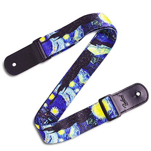 Van Gogh"Starry Night" Ukulele Strap for Soprano Concert Tenor & Baritone Ukulele (Uke-Starry Night)