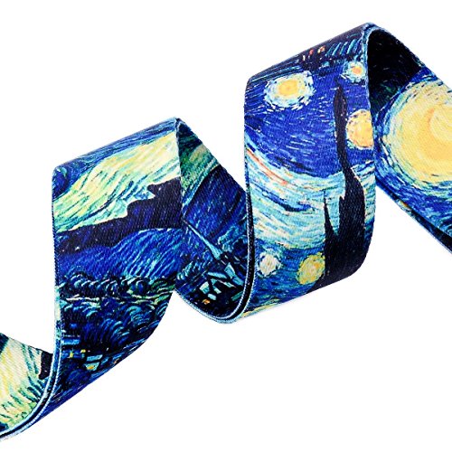 Van Gogh "Starry Night" Guitar Strap Includes Strap Button & 2 Strap Locks