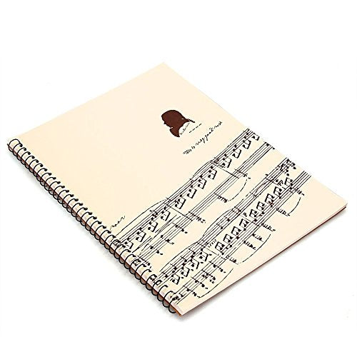 Rinastore Blank Sheet Music Composition Manuscript Staff Paper Art-Music-Notebook 50 Pages 26x19cm