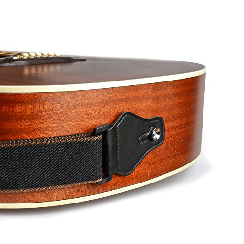 Guitar Strap with 3 Pick Holders 100% Soft Cotton Strap