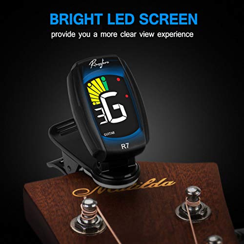 Clip-On Tuner For Guitar, Bass, Violin, Ukulele & Chromatic Tuning Modes