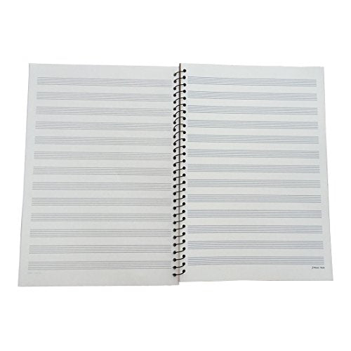 Rinastore Blank Sheet Music Composition Manuscript Staff Paper Art-Music-Notebook 50 Pages 26x19cm