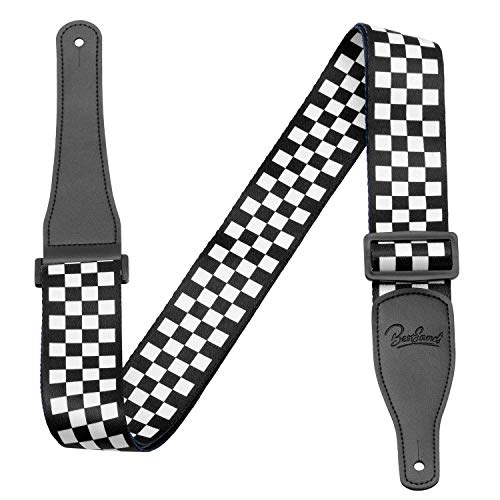 Checkered Guitar Strap Suitable For Bass, Electric & Acoustic Guitars