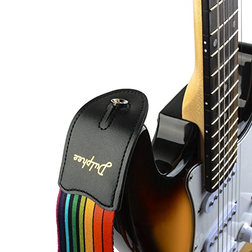 Rainbow Guitar Strap - Adjustable Soft Polyester Shoulder Strap