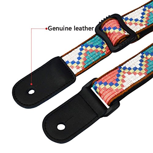 Weave Ukulele Strap LT002 Genuine Leather Bohemian Style Ukulele Shoulder Strap