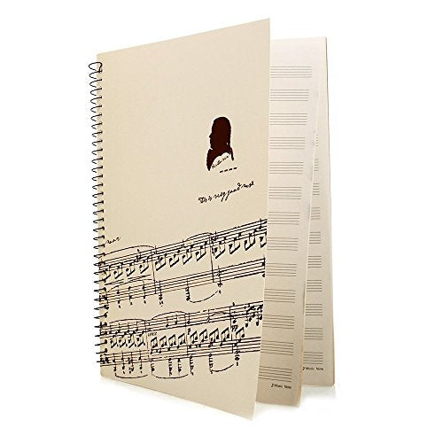 Rinastore Blank Sheet Music Composition Manuscript Staff Paper Art-Music-Notebook 50 Pages 26x19cm