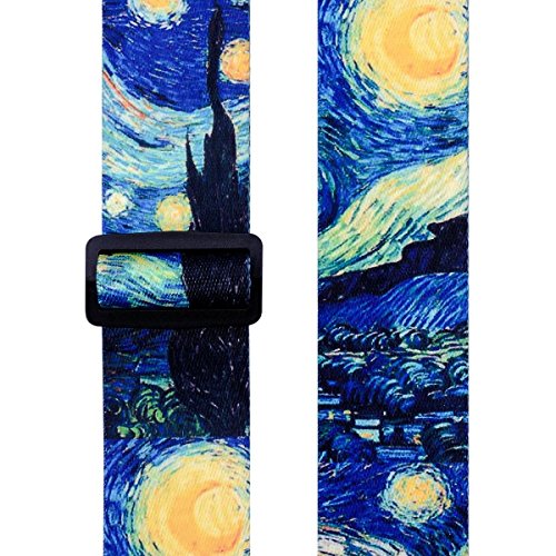 Van Gogh "Starry Night" Guitar Strap Includes Strap Button & 2 Strap Locks